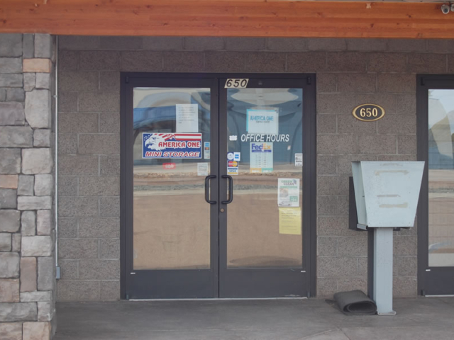 America One Mini Storage Office Door